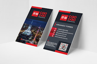 create business card design with qr code