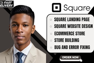 design square website, square online store, and square website redesign