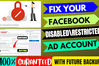 fix fb ad account and business manager restriction or disable issue