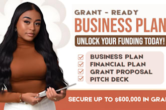 deliver a topnotch business plan for startups, financial plans, proposals, grant
