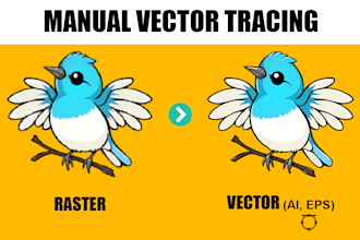 trace, edit, or recreate your logo or image into vector