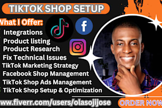 setup, fix tiktok facebook instagram shops ads promotion with product listing