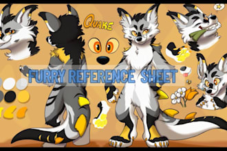 draw furry reference sheet, nsfw furry, furry art, ref sheet, for your fursona