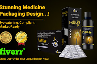 create medicine, health supplement products packaging design
