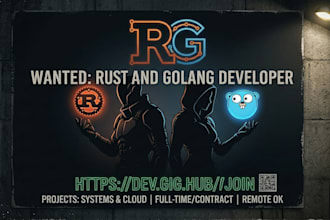 develop high performance golang or rust backend API