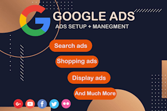 setup and optimize google ads, PPC campaigns professionally