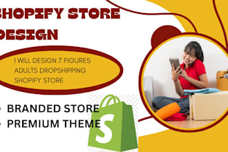build a passive income shopify dropshipping store or shopify website