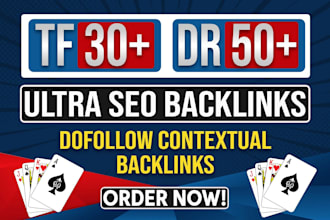 create high DR 50 plus tf 30 plus permanent seo dofollow backlinks
