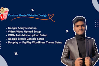 create movie website for film, cinema, documentary