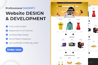 create shopify dropshipping store website development, one product shopify store