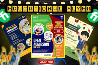 design kids school, education, summer camp holiday flyer