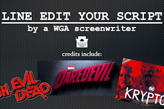 line edit your script or screenplay