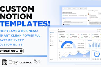 design a professional notion workspace for businesses, teams, and entrepreneurs