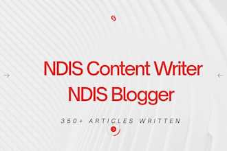 expert writer for ndis blogs and website service page