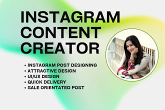 your instagram content creator for 30 days instagram posts