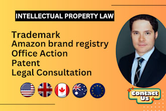 do utility patent, design patent, trademark, UK, USA, ca, aus, eu, IP attorney