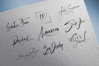 do modern elegant signature or minimalist logo design