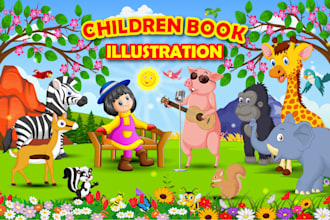 illustrate children story book illustration and children story book illustration
