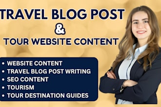 create SEO optimized travel blog post and content tour website