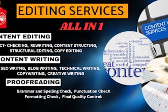 be a content writer, proofreader, and editor for you