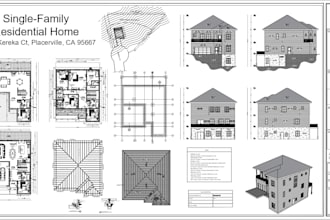 architect of city permit blueprints, adu, mep, framing plan construction drawing