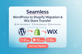 do SEO ready seamless wordpress to shopify migration and wix store transfer