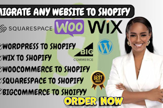 migrate wix wordpress bigcommerce squarespace weebly store to shopify store