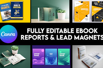 canva ebook design eboook product catalog design lead magnet pdfs workbook