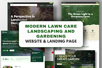 develop a modern lawn care website landscaping website gardening website