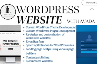 fix or design responsive wordpress website using avada