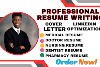 write medical resume writing healthcare nursing dentist pharmacy resume or cv