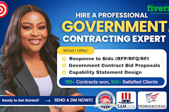 write government contract, respond to rfp, rfi, rfq, bid proposal, rfp, grants