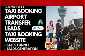 generate taxi booking airport transfer leads build taxi booking website