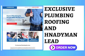 generate plumbing services leads handyman roofing leads plumbing service website