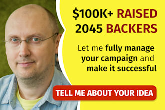 manage your crowdfunding campaign on kickstarter or indiegogo