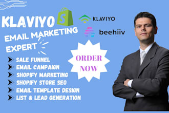 design, fix, setup klaviyo sale funnel, klaviyo email template and marketing