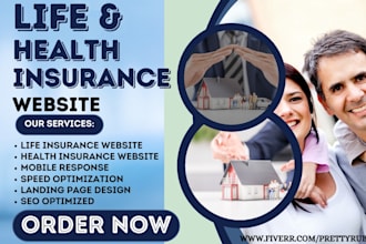 design life insurance website health insurance leads insurance landing page