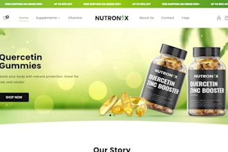 create private label supplement shopify store health and wellness website design