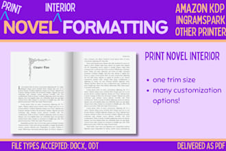 format your print novel interior for KDP