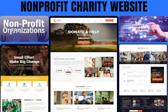 design non profit website charity fundraising website with donation system