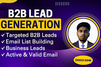provide custom b2b lead generation and email lists for business