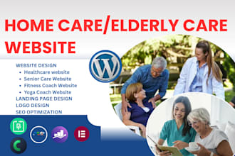 design home care landing page medical spa website elderly care website