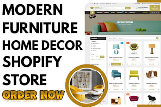 design furniture shopify home decor store interior furniture dropshiping website