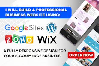 design your website using google sites, wordpress, elementor, wix, zoho
