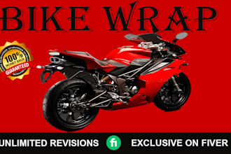 create professional racing motorcycle, bike and streetbike wrap design