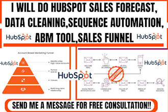 do hubspot sales forecast data cleaning sequence  automation funnel abm tool