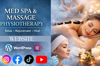 create med spa massage physiotherapy booking website