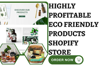 build eco friendly shopify store sustainable organic product store vegan website