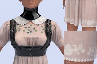 do 3d second life modelling, vrchat 3d clothing mesh avatar outfit vrc character