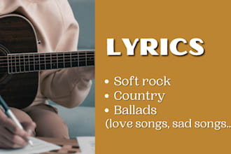 write lyrics in english